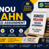IGNOU MAHN Solved Assignment