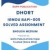 IGNOU BAPI-005 Solved Assignment