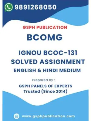 IGNOU BCOC-131 Solved Assignment