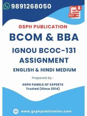 IGNOU BCOC-131 Solved Assignment
