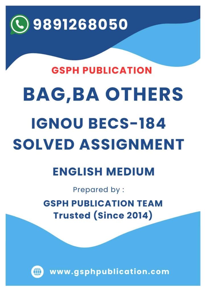 IGNOU BECS-184 Solved Assignment em 2024-25