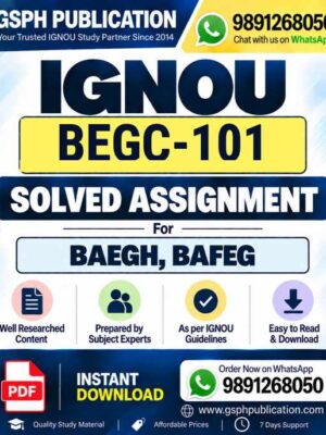 IGNOU BEGC-101 Solved Assignment