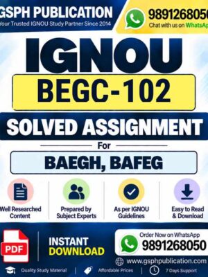 IGNOU BEGC-102 Solved Assignment