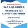 IGNOU BEGC-133 Solved Assignment