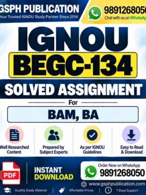 IGNOU BEGC-134 Solved Assignment