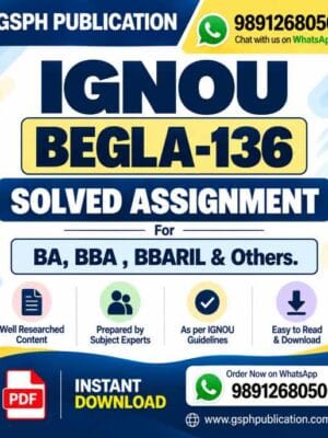 IGNOU BEGLA-136 Solved Assignment