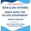 IGNOU BEGS-186 Solved Assignment
