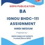 IGNOU BHDC-111 Solved Assignment