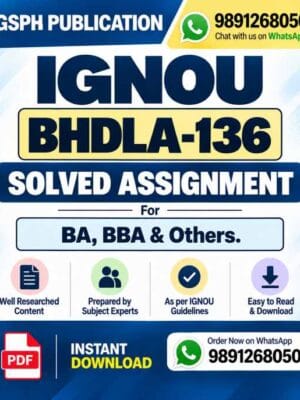 IGNOU BHDLA-136 Solved Assignment