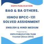 IGNOU BPCC-131 Solved Assignment