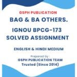 IGNOU BPCG-173 Solved Assignment