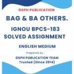 IGNOU BPCS-183 Solved Assignment