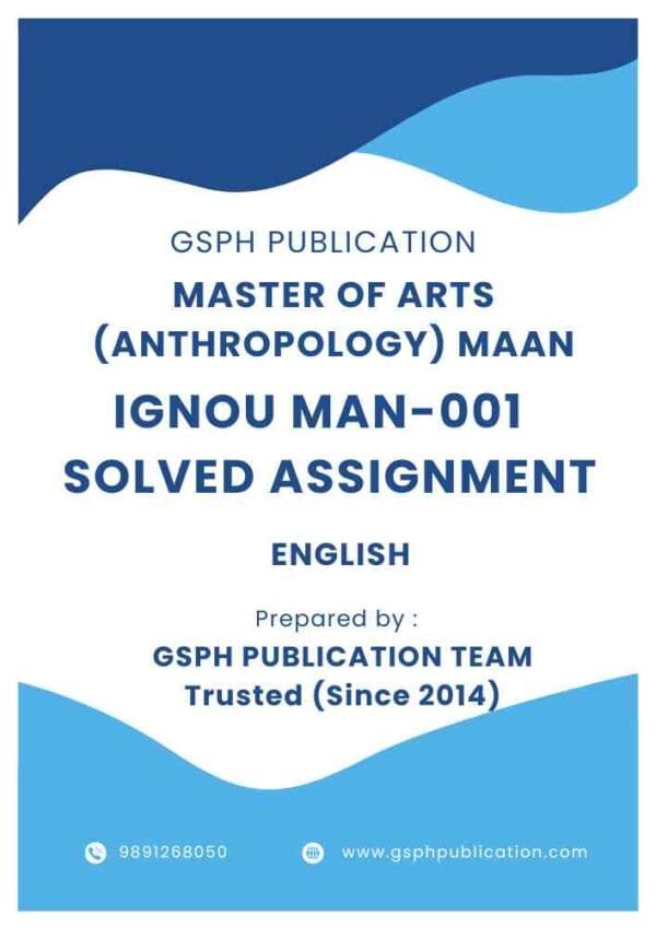 IGNOU MAN-001 Solved Assignment FREE