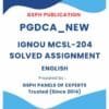 IGNOU MCSL-204 Solved Assignment