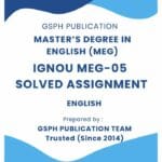 IGNOU MEG-05 Solved Assignment FREE