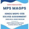 IGNOU MGPE-008 Solved Assignment
