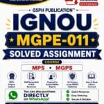 IGNOU MGPE-011 Solved Assignment