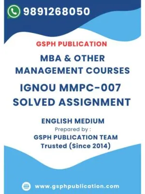 IGNOU MMPC-007 Solved Assignment free
