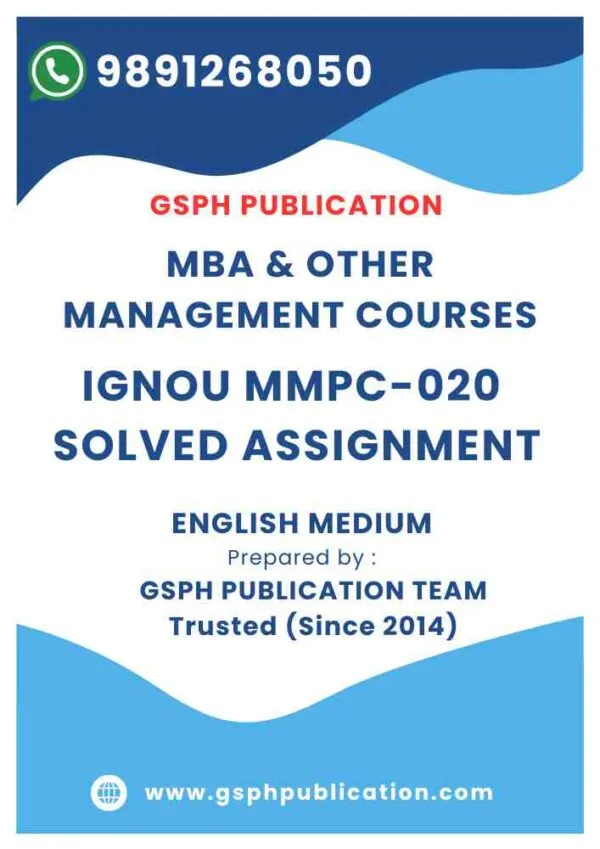 IGNOU MMPC-020 Solved Assignment free