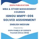 IGNOU MMPF-006 Solved Assignment