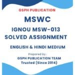 IGNOU MSW-013 Solved Assignment