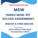 IGNOU MSW-017 Solved Assignment