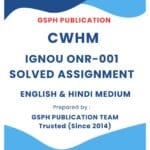 IGNOU ONR-001 Solved Assignment
