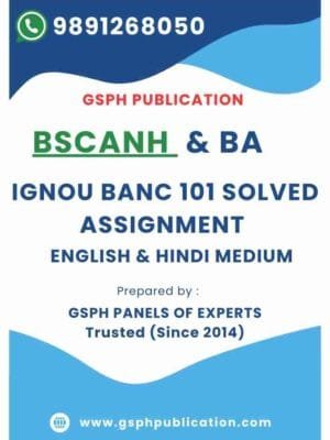 IGNOU BANC 101 Solved Assignment