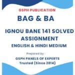 IGNOU BANE 141 Solved Assignment