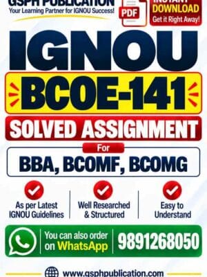 IGNOU BCOE-141 Solved Assignment