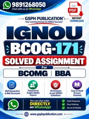 IGNOU BCOG-171 Solved Assignment