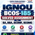 IGNOU BCOS-185 Solved Assignment 2026