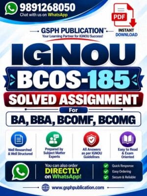 IGNOU BCOS-185 Solved Assignment 2026