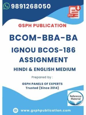IGNOU BCOS-186 Solved Assignment