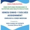 IGNOU DNHE-1 Solved Assignment