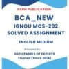 IGNOU MCS-202 Solved Assignment (BCA_New)