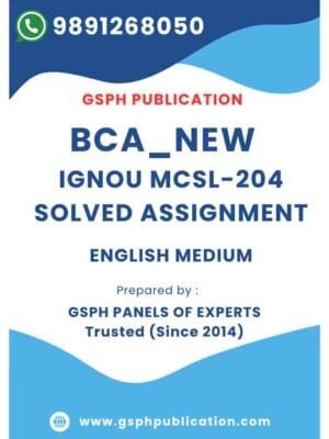 IGNOU MCSL-204 Solved Assignment (BCA_New)