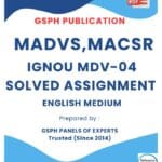 IGNOU MDV-04 Solved Assignment FREE