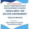 IGNOU MDV-105 Solved Assignment