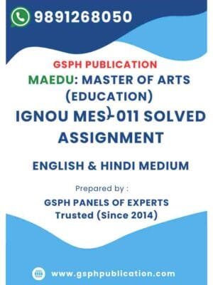 IGNOU MES-011 Solved Assignment