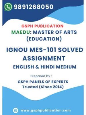 IGNOU MES-101 Solved Assignment