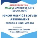 IGNOU MES-103 Solved Assignment