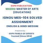 IGNOU MES-104 Solved Assignment