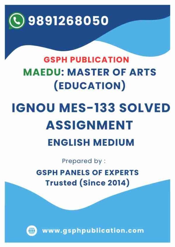 IGNOU MES-133 Solved Assignment