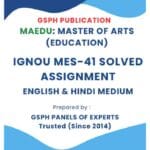 IGNOU MES-41 Solved Assignment