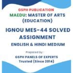 IGNOU MES-44 Solved Assignment