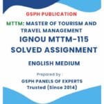 IGNOU MTTM-115 Solved Assignment