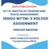 IGNOU MTTM-3 Solved Assignment