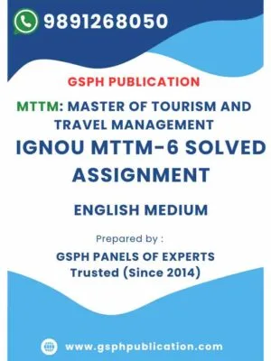 IGNOU MTTM-6 Solved Assignment