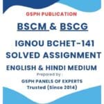 IGNOU BCHET-141 Solved Assignment